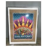 San Antonio Fiesta framed festival art poster