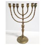 Large antique brass candelabra