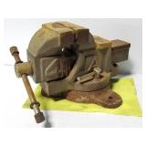 Large old A4 bench vise