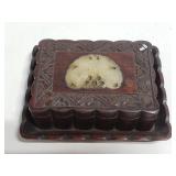 Old walnut box w/ inlay from Sothebys auction NY