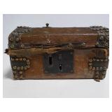 Antique horse hide box