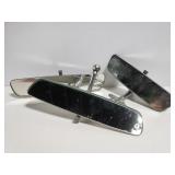 Vintage auto rear view mirror trio