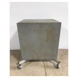 Rolling heavy duty steel shop box cabinet