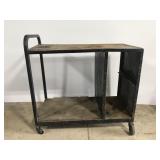 Industrial steel rolling shop cart