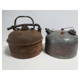 2 vintage gas cans