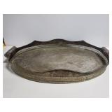 Huge antique silverplate serving tray