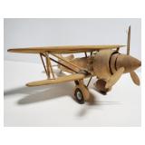 Vintage hand crafted wooden airplane model