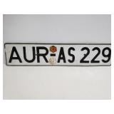 Single German License plate