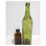 Two old glass bottles