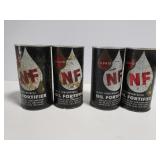 Four vintage unopened NF oil cans