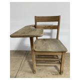 Antique oak school desk