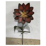 Large metal flower yard art
