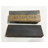 Old Norton sharpening stone in box