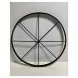 Vintage metal bike wheel