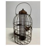 Old metal bird feeder