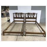 Pair of vintage John Widdicomb twin beds