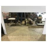 Large glass bathroom wall mirror panel