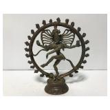 Vintage Hindu dancing Shiva metal statue