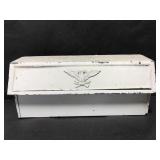 Vintage metal mailbox with eagle detail