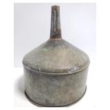 Large old galvanized metal funnel