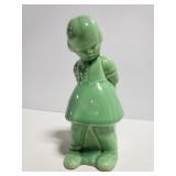 Ceramic girl by a well planter