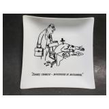 Back stab cartoon plate