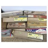 Collection old model airplanes in original boxes