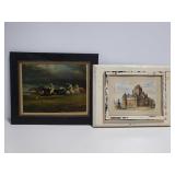 2 small vintage art prints