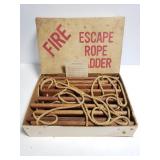 Vintage unused rope & wood escape ladder