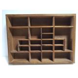 Wood shadowbox shelf