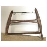 Old primitive harp saw