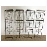 Set of 4 old architectural salvage metal accents