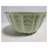 Green ceramic mixing bowl