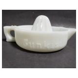 Sunkist milk glass citrus juicer