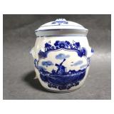 Deftware blue ceramic container