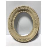 Antique ivory oval frame