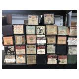 Collection of old player piano music rolls
