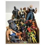 Assorted action figure collection