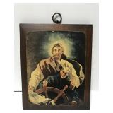 Vintage Jesus with Navy sailor plaque