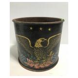 Vintage metal American eagle minnow bucket