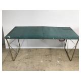 Vintage teal metal folding table