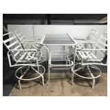 Outdoor patio high top table & four chair set