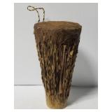 Small tribal animal skin hand drum/rattle