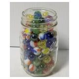 Small Ball mason jar full of marbles