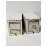 Vintage metal pharmacy storage box duo