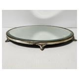 Vintage round mirror display stand