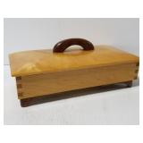 Maple lidded trinket box