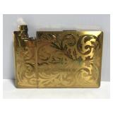 Vintage Elign metal cigarette case lighter combo