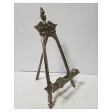 Silver-toned cast metal book/picture easel