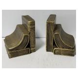 Brass books bookends pair